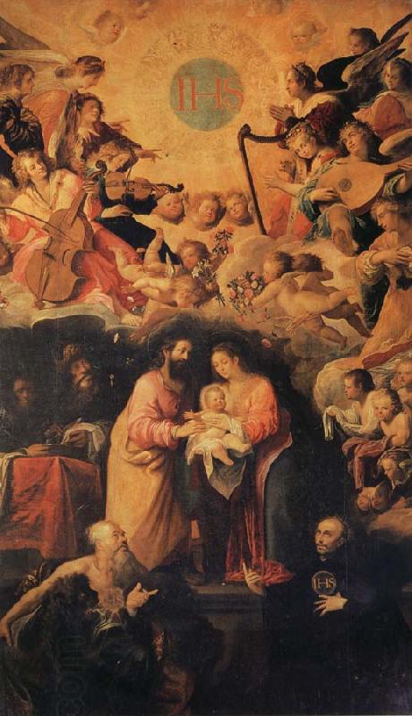 ROELAS, Juan de las Adoration of the Name of Fesus